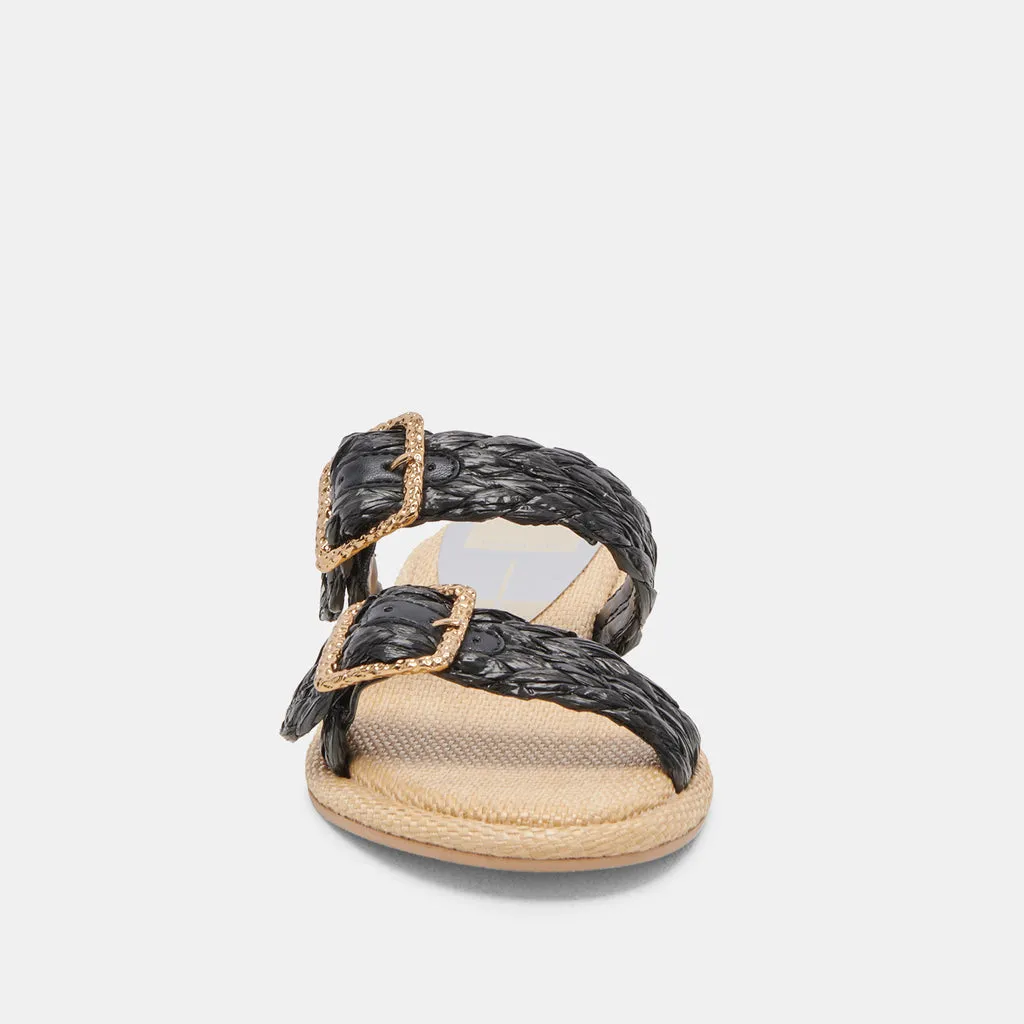 ALAINA SANDALS ONYX RAFFIA– Dolce Vita 6967323557954