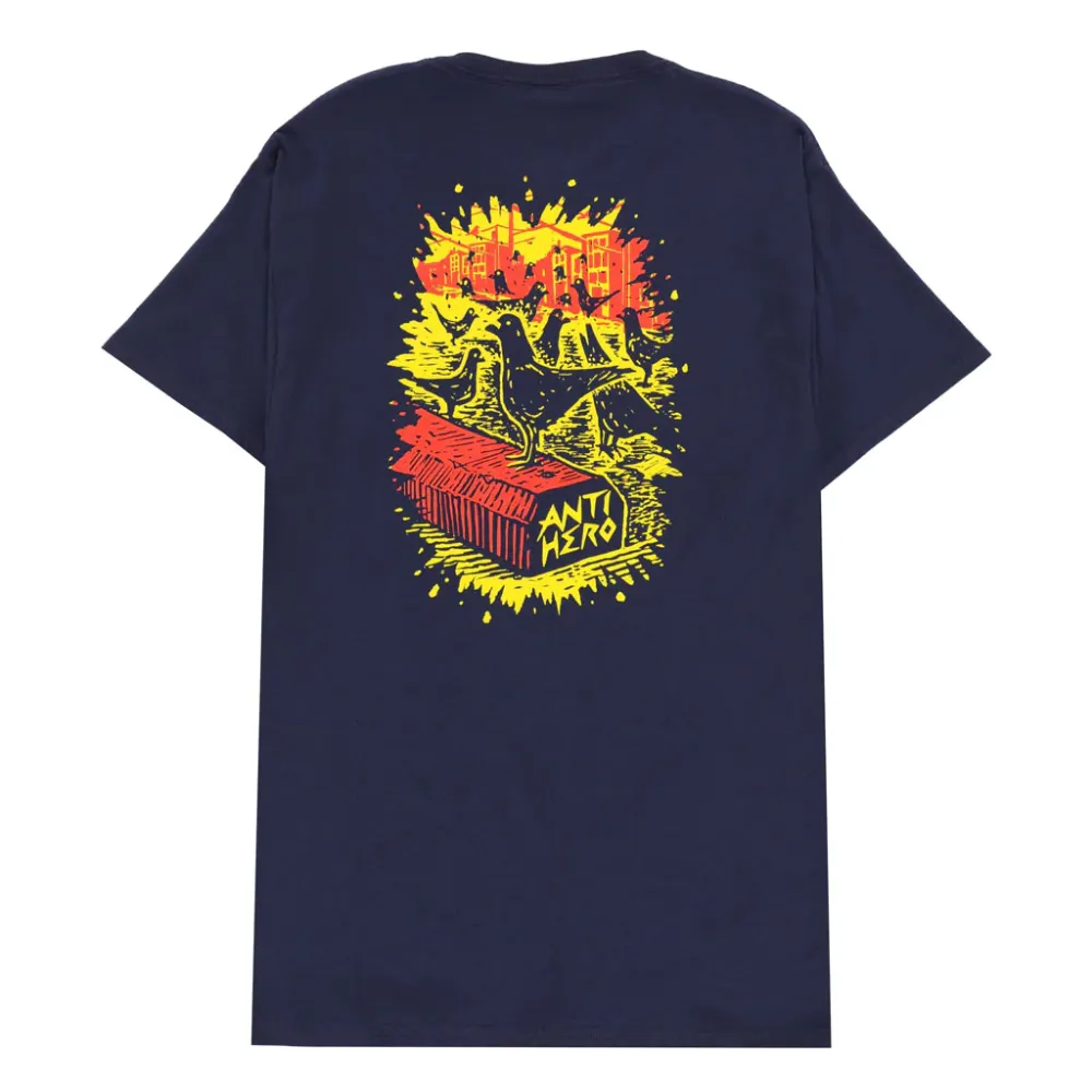 Anti Hero Curb Pigeon Pocket T-Shirt Navy