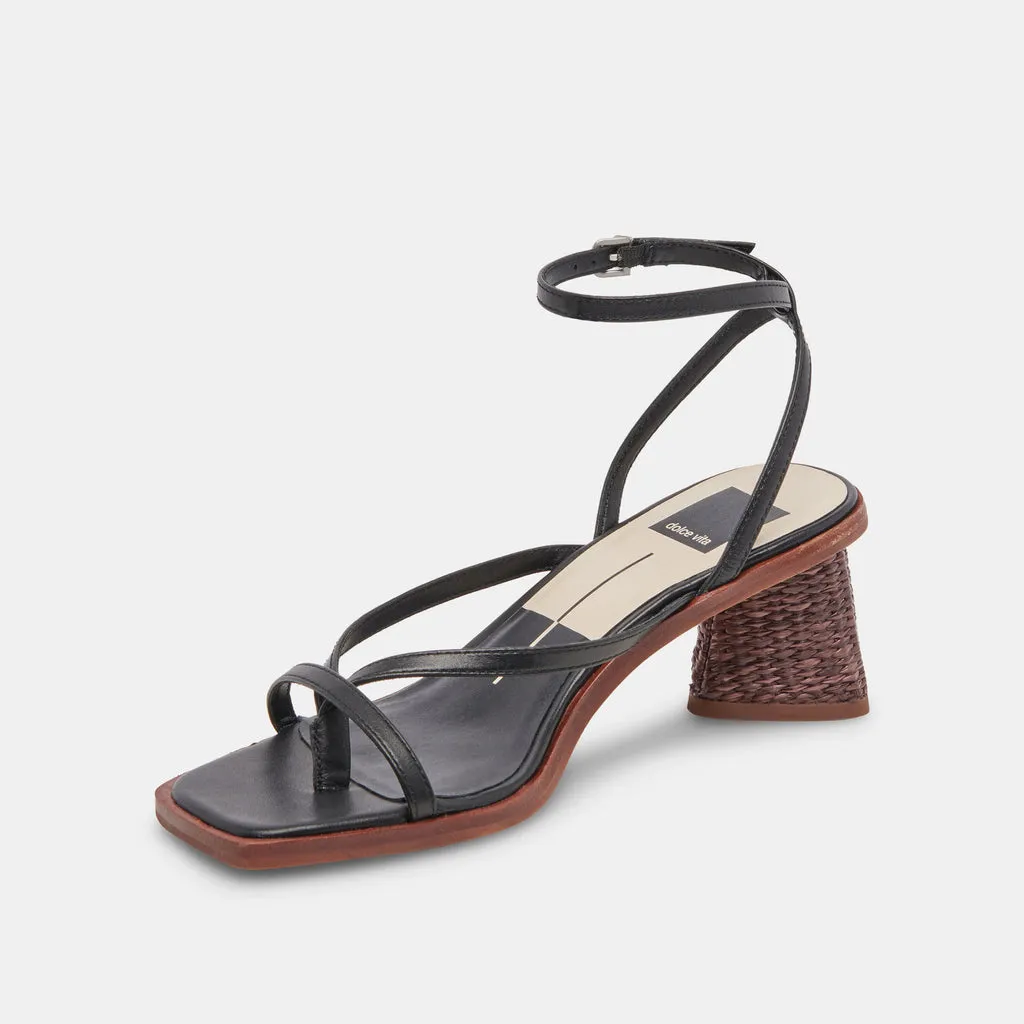 BANITA SANDALS BLACK LEATHER– Dolce Vita 6892703711298