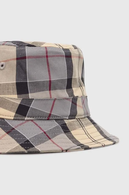 Barbour cotton hat Tartan Bucket Hat beige color MHA0618