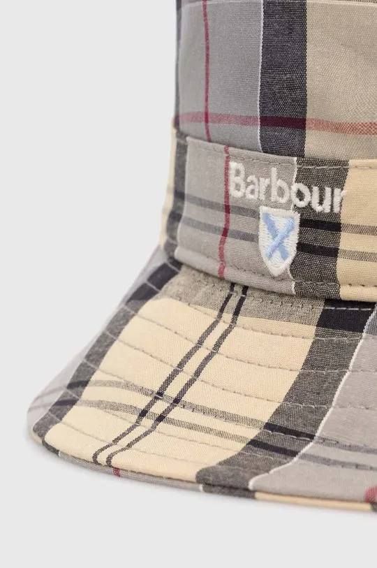 Barbour cotton hat Tartan Bucket Hat beige color MHA0618