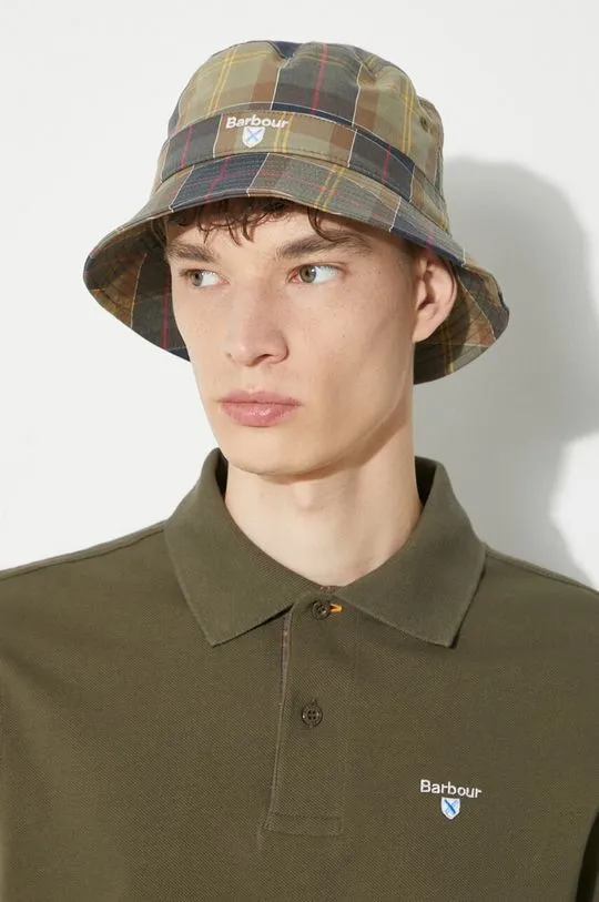 Barbour cotton hat Tartan Bucket Hat green color MHA0618