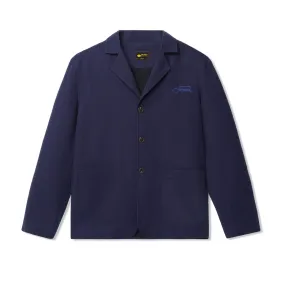 Blue Note Casual Suit Jacket, Navy Seersucker