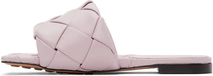 Bottega Veneta Pink Intrecciato 'The Lido' Sandals