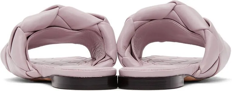 Bottega Veneta Pink Intrecciato 'The Lido' Sandals