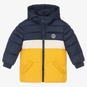 Boys Blue & Yellow Puffer Coat