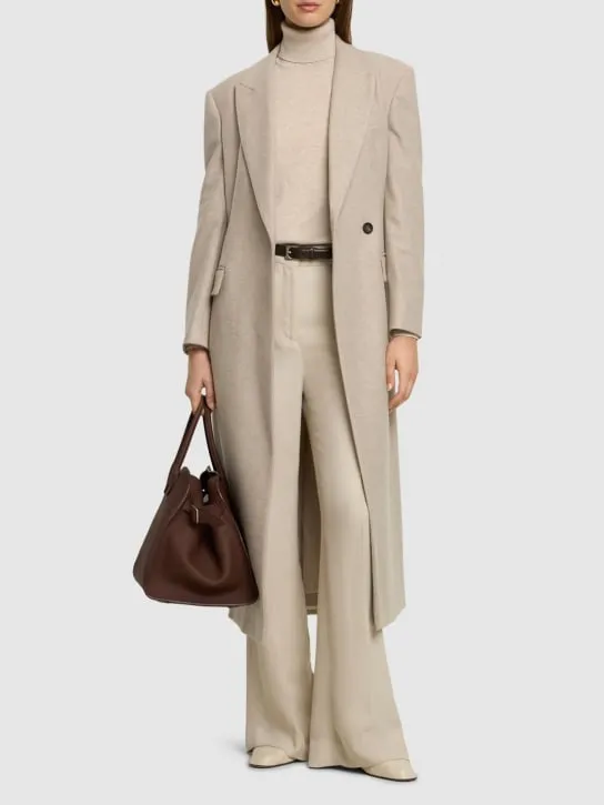 Brunello Cucinelli   Compact wool blend coat 