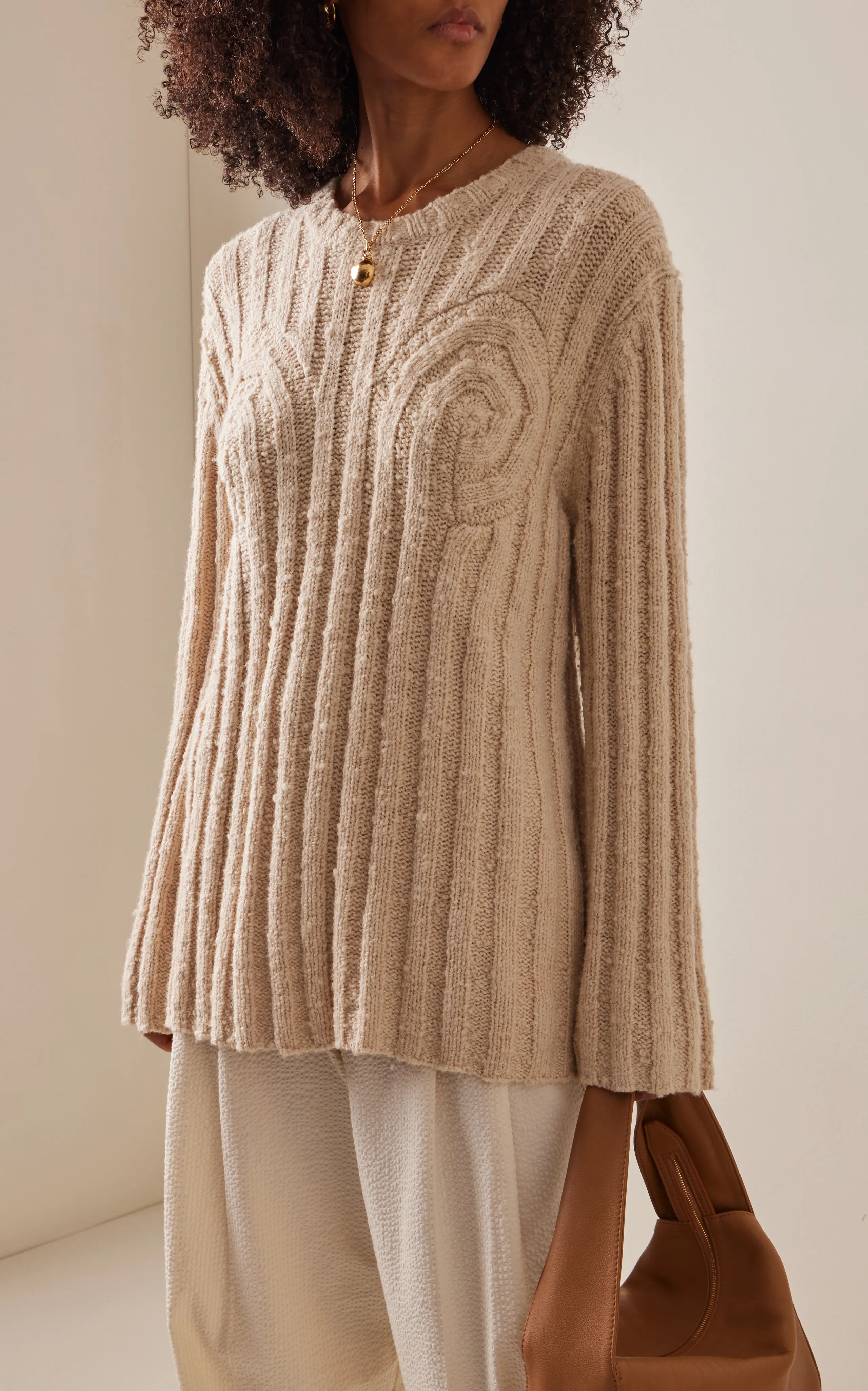 By Malene Birger Ribbed-Knit Stretch-Wool Sweater