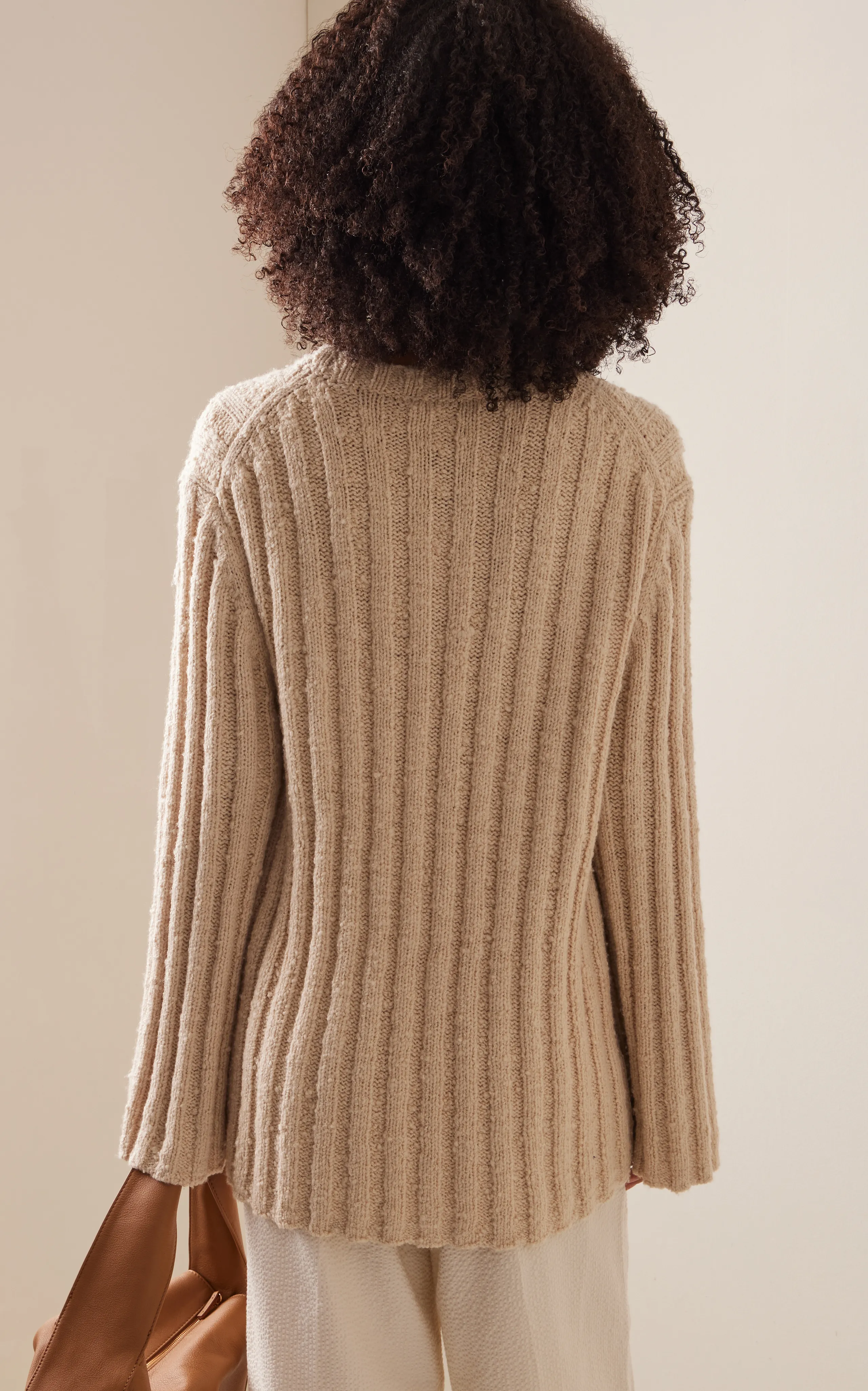 By Malene Birger Ribbed-Knit Stretch-Wool Sweater