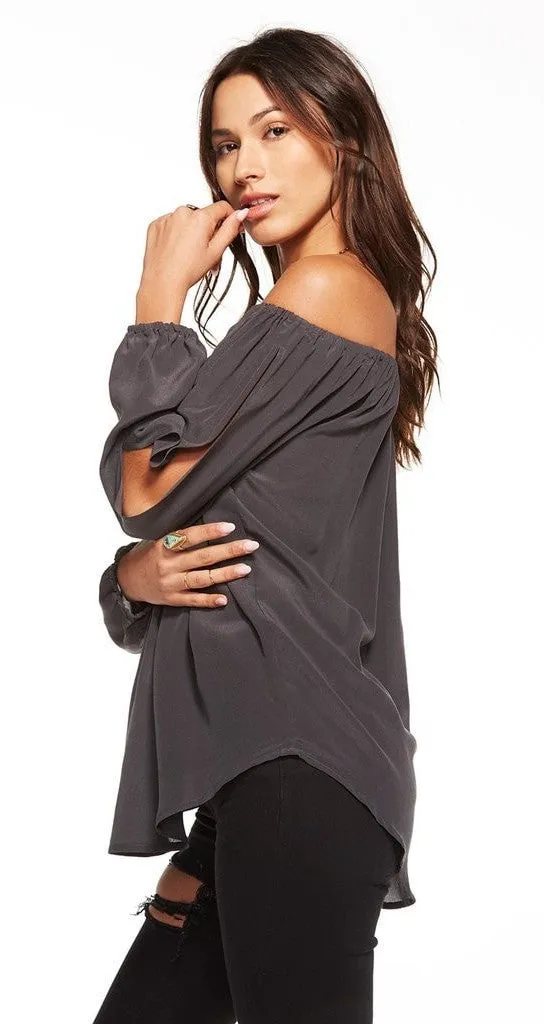 Chaser Silk Open Sleeve Boho Blouse