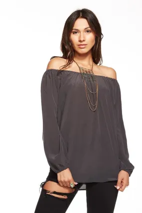 Chaser Silk Open Sleeve Boho Blouse