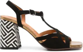 Chie Mihara Plau 70mm leather sandals Black