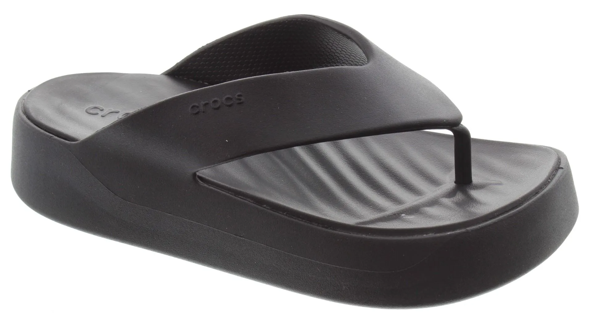 CROCS Ladies Getaway Toe Post Sandals In Black