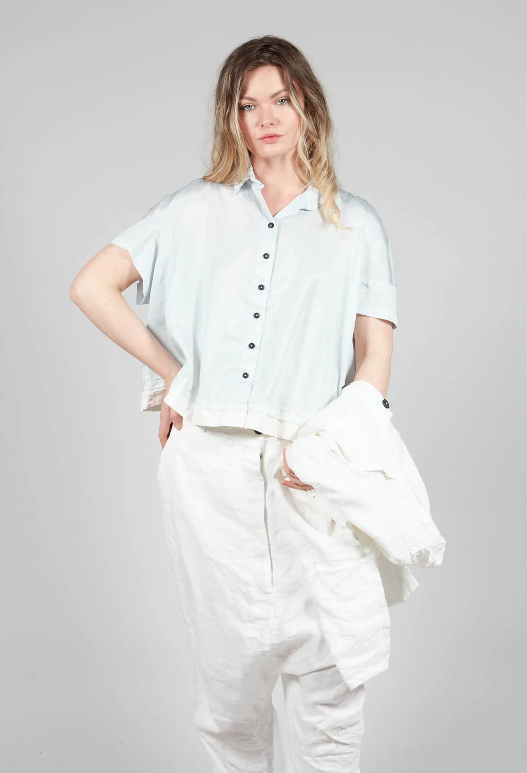 Cropped Blouse in Enzian 10%