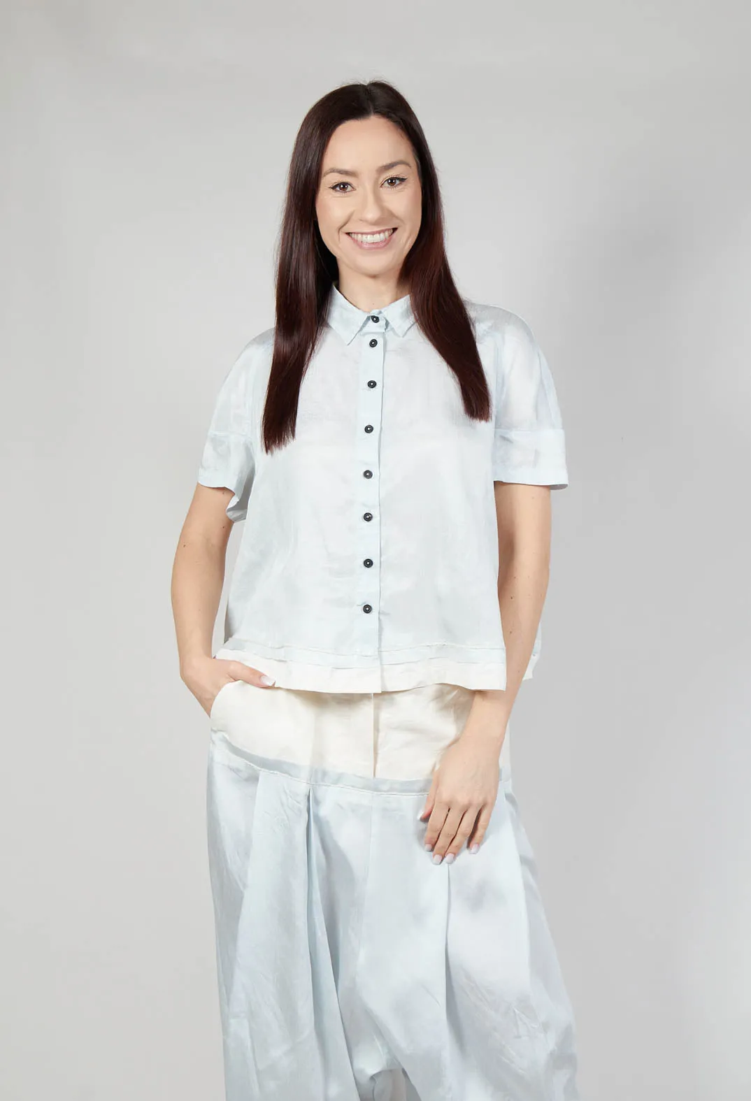 Cropped Blouse in Enzian 10%