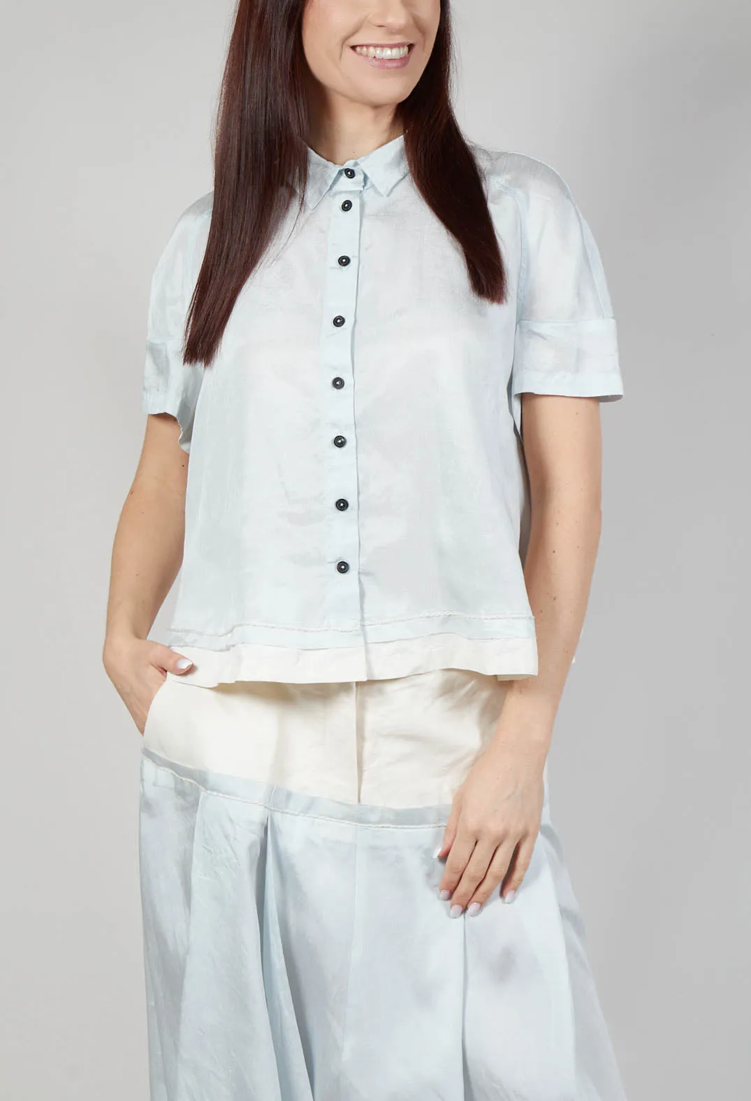 Cropped Blouse in Enzian 10%