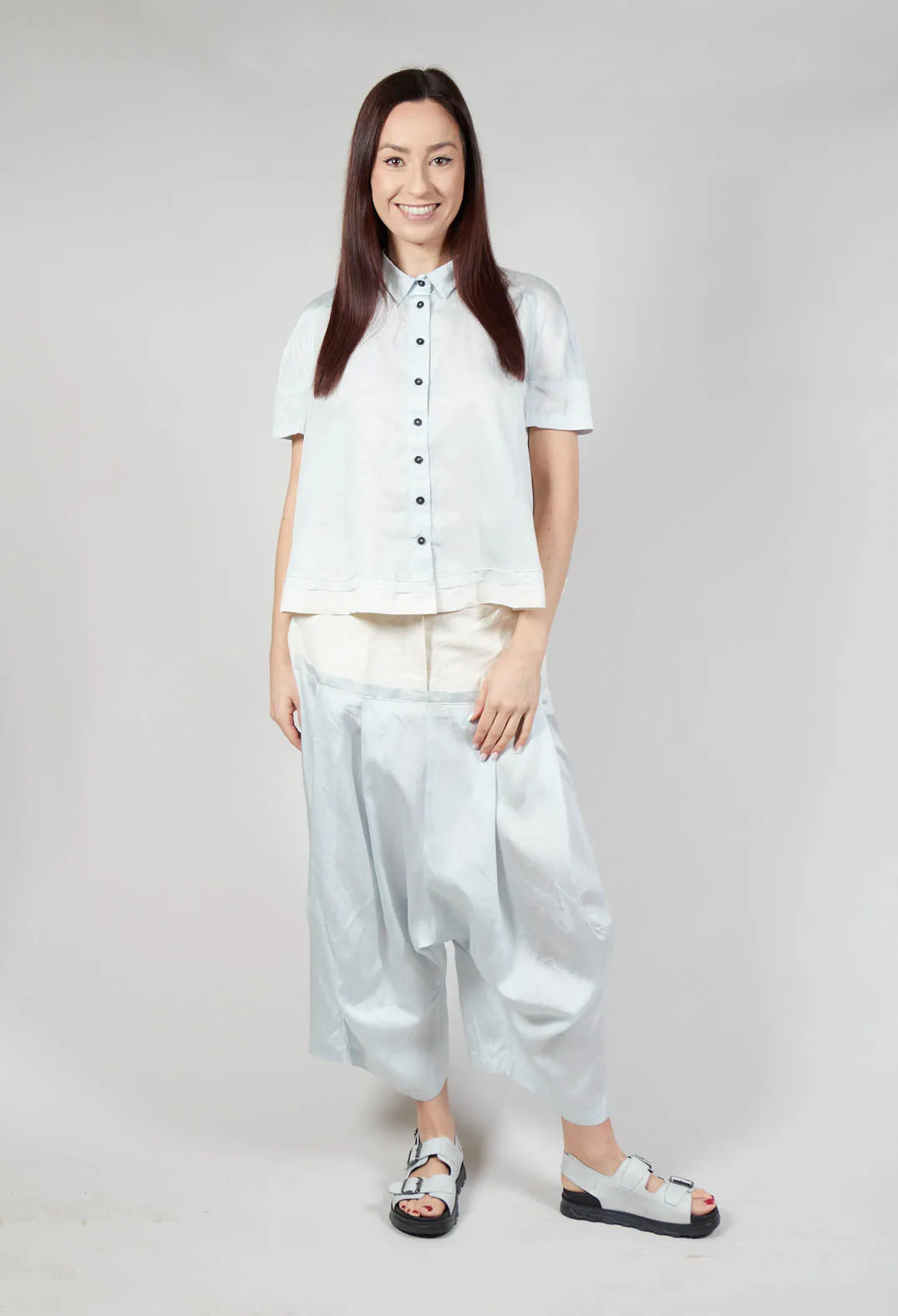 Cropped Blouse in Enzian 10%