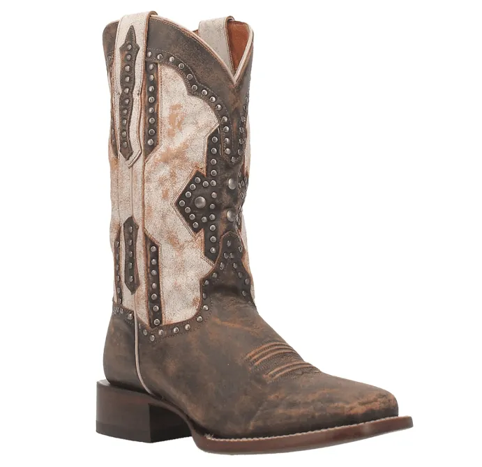 Dan Post Women's Darby Brown & Bone Square Toe Cowgirl Boots DP4984