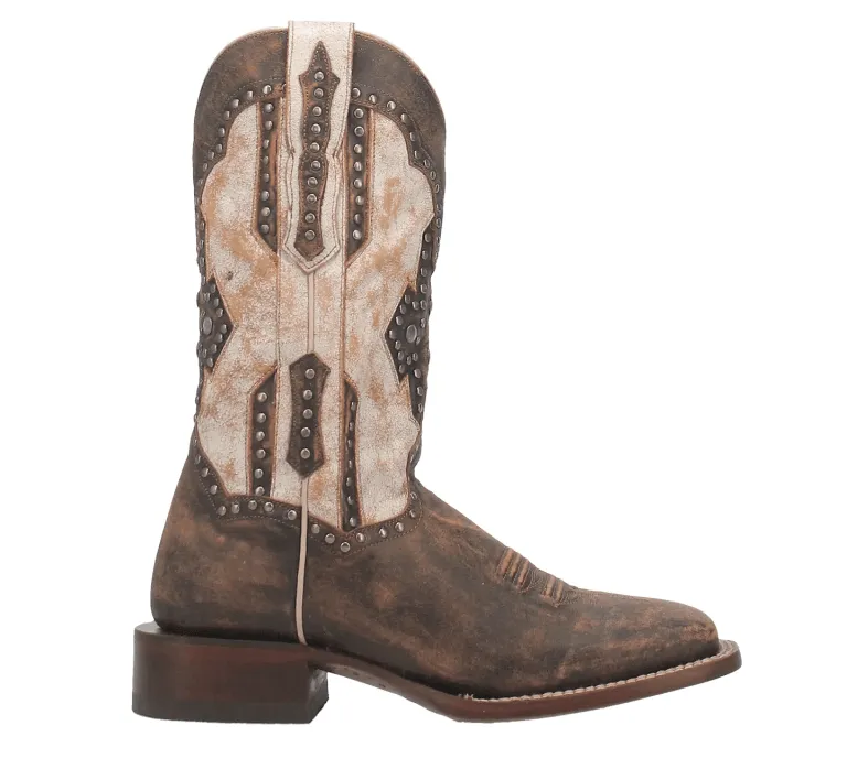 Dan Post Women's Darby Brown & Bone Square Toe Cowgirl Boots DP4984