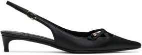 Dolce & Gabbana Black Mun Nappa Leather Heels