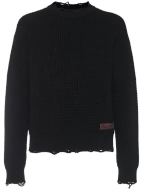 Dsquared2   Distressed crewneck sweater 