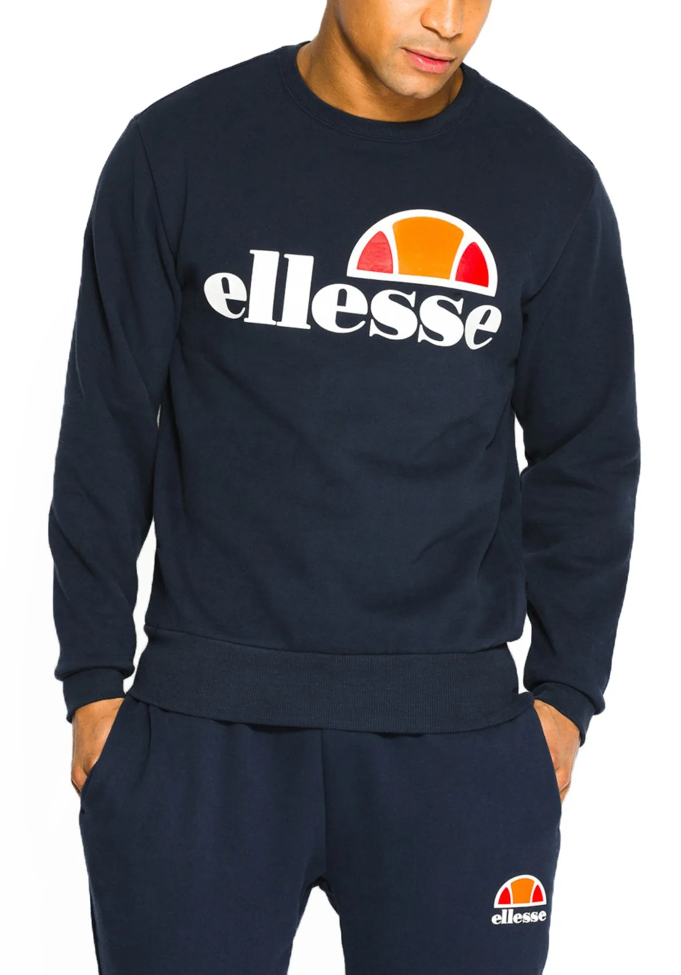 Ellesse Succiso Logo Crew Neck Sweatshirt Dress Blues