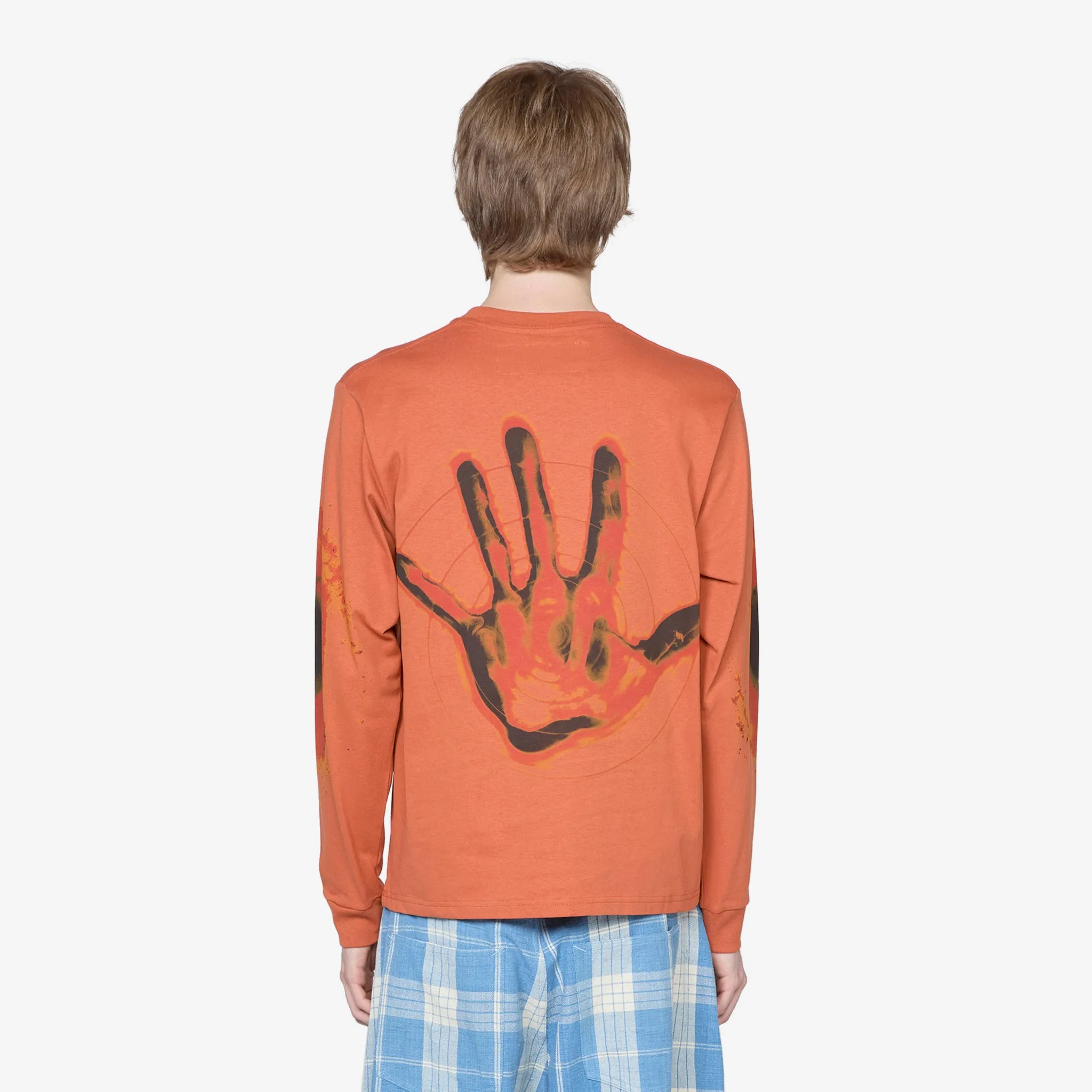 Gentle Longsleeve T-Shirt Burnt Orange Hand