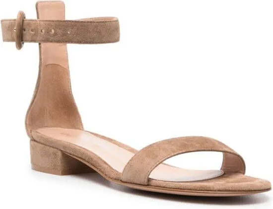 Gianvito Rossi suede buckle-fastening sandals Neutrals