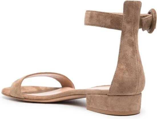 Gianvito Rossi suede buckle-fastening sandals Neutrals