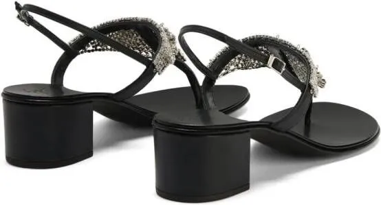 Giuseppe Zanotti Clarett 40mm crystal-embellished sandals Black