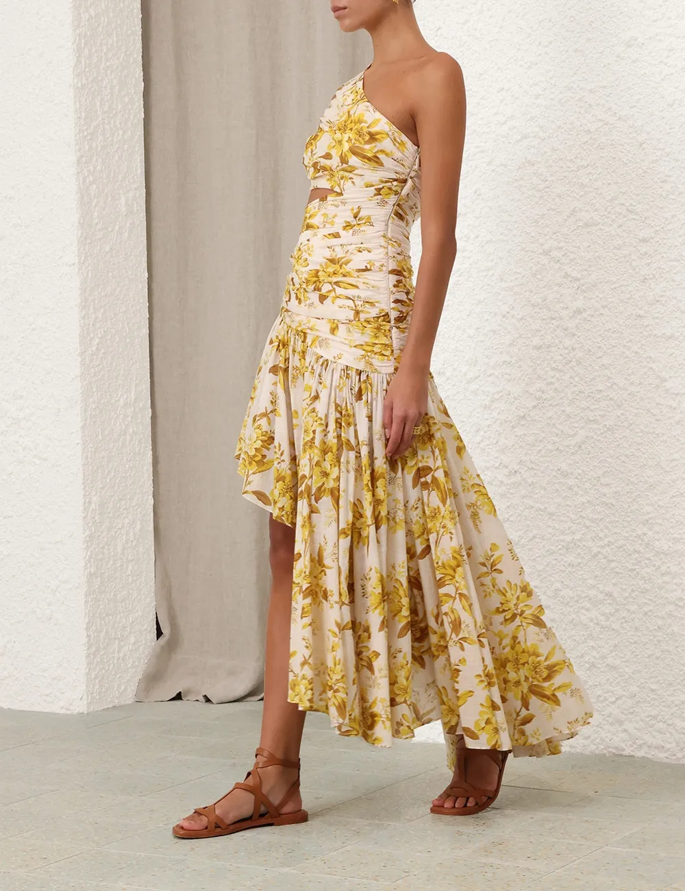 Golden Asymmetric Dress