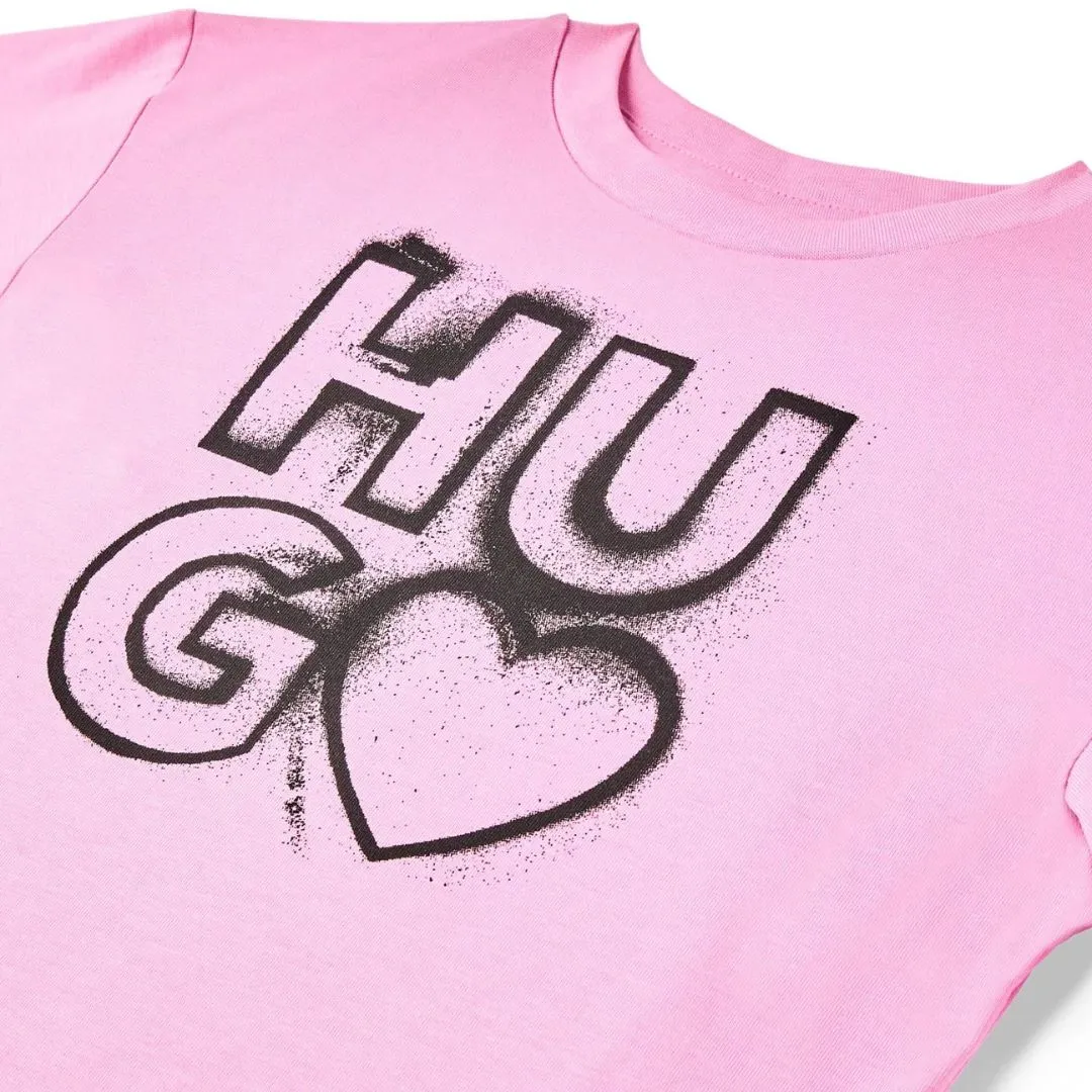 Hugo T-Shirt Heart Logo Pink