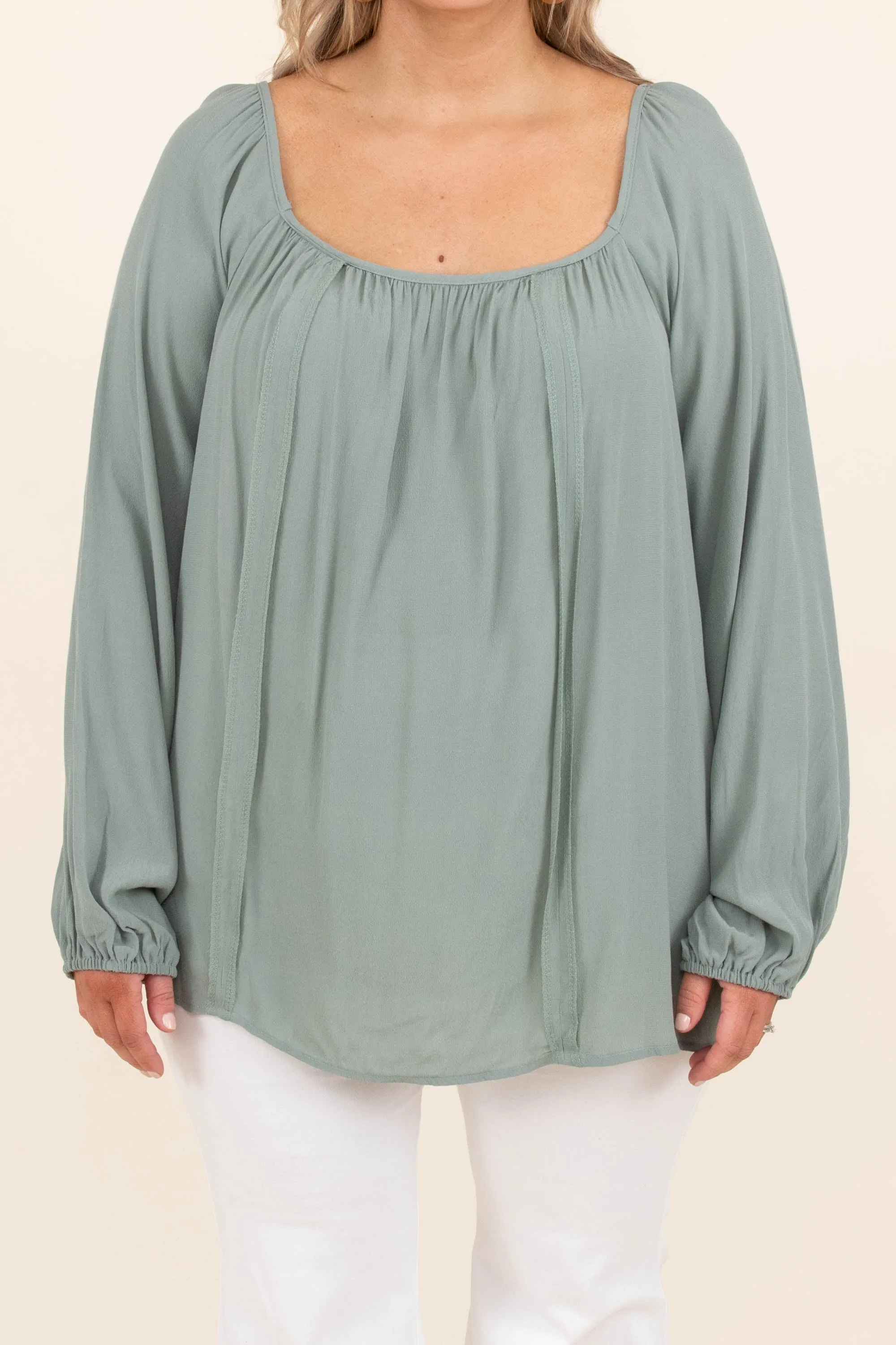 In My Head Blouse, Sage