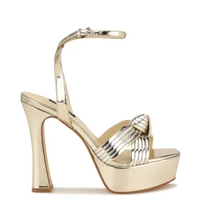 Irna Platform Ankle Strap Knotted Sandals