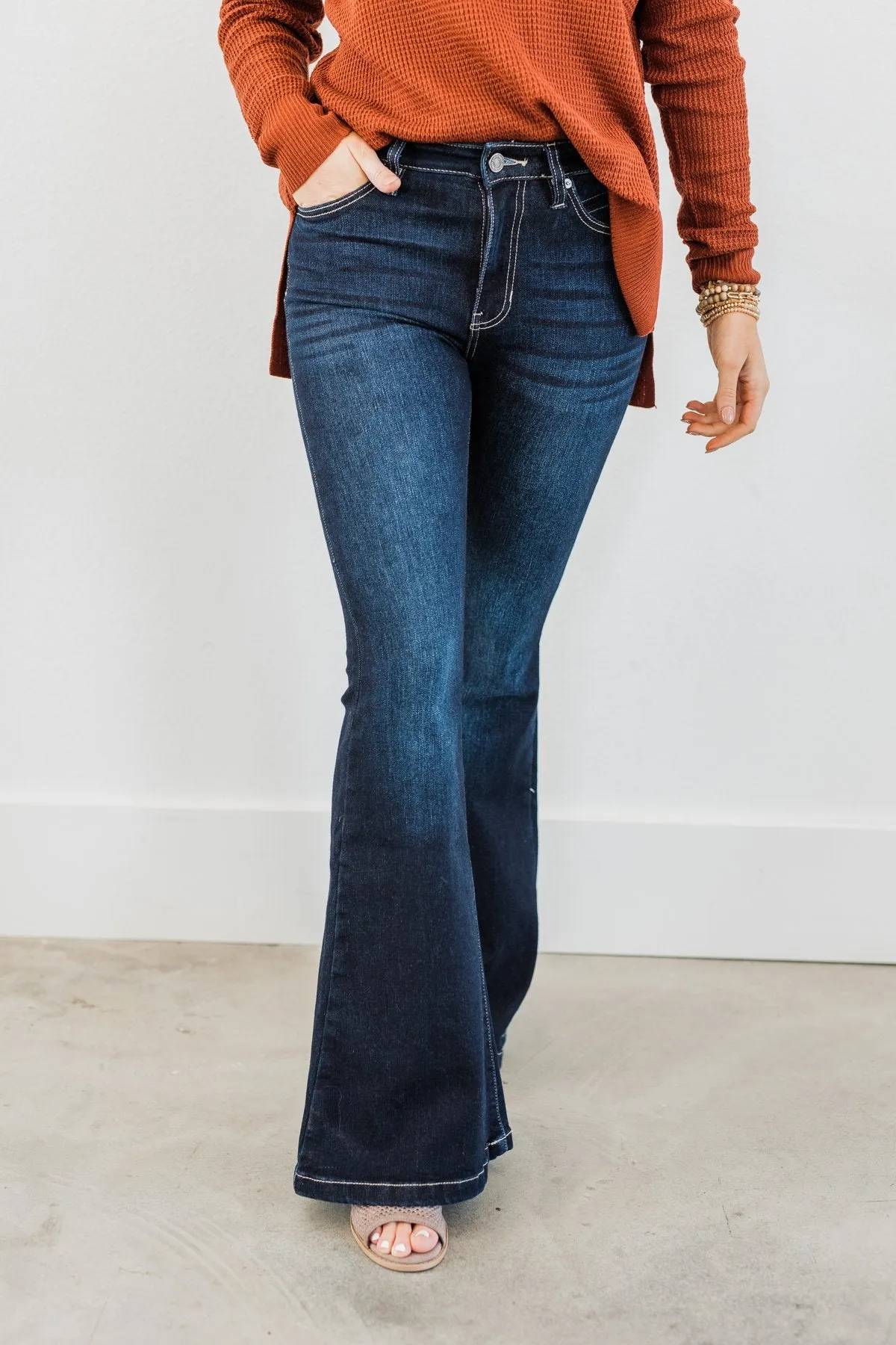 KanCan High Rise Flare Jeans- Hera Wash