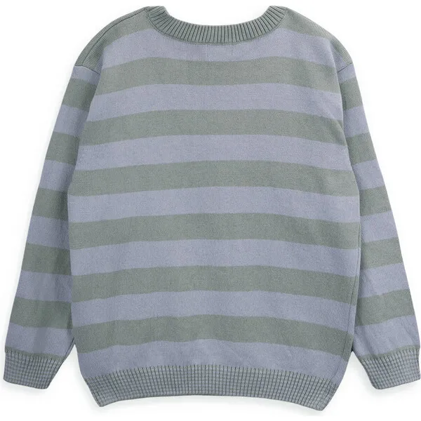 Knot Neo Stripes knitted sweater for boy in organic cotton