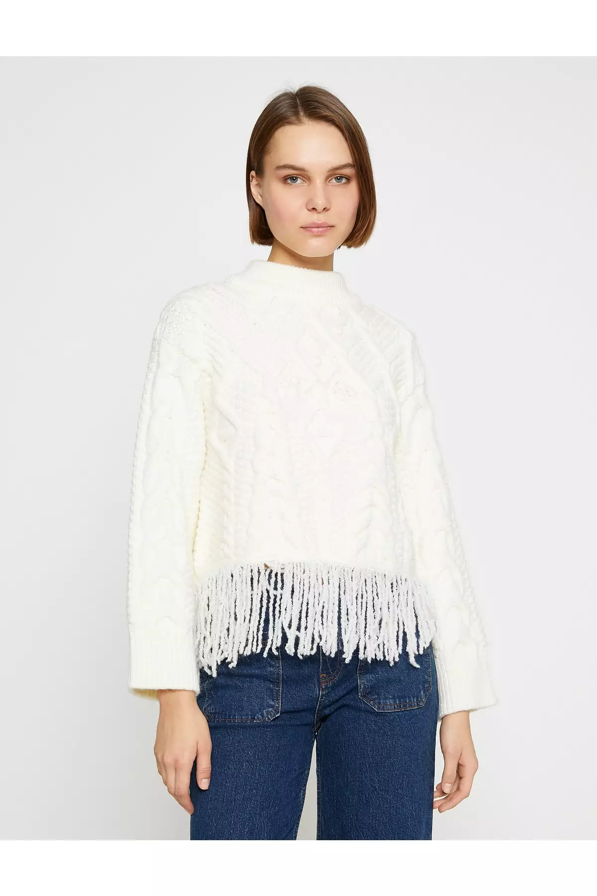 KOTON Tassel Knitted Sweater