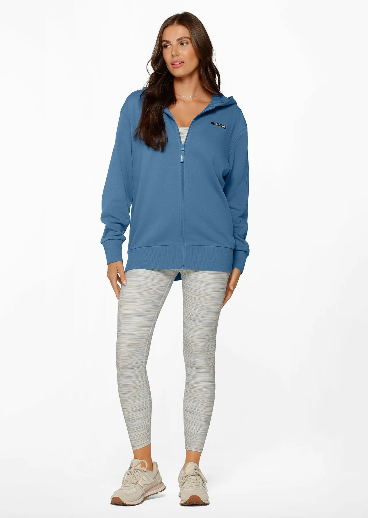 LJ Athletic Terry Zip Thru Hoodie | Blue | Jackets, Hoodies and Sweats | Lorna Jane Australia