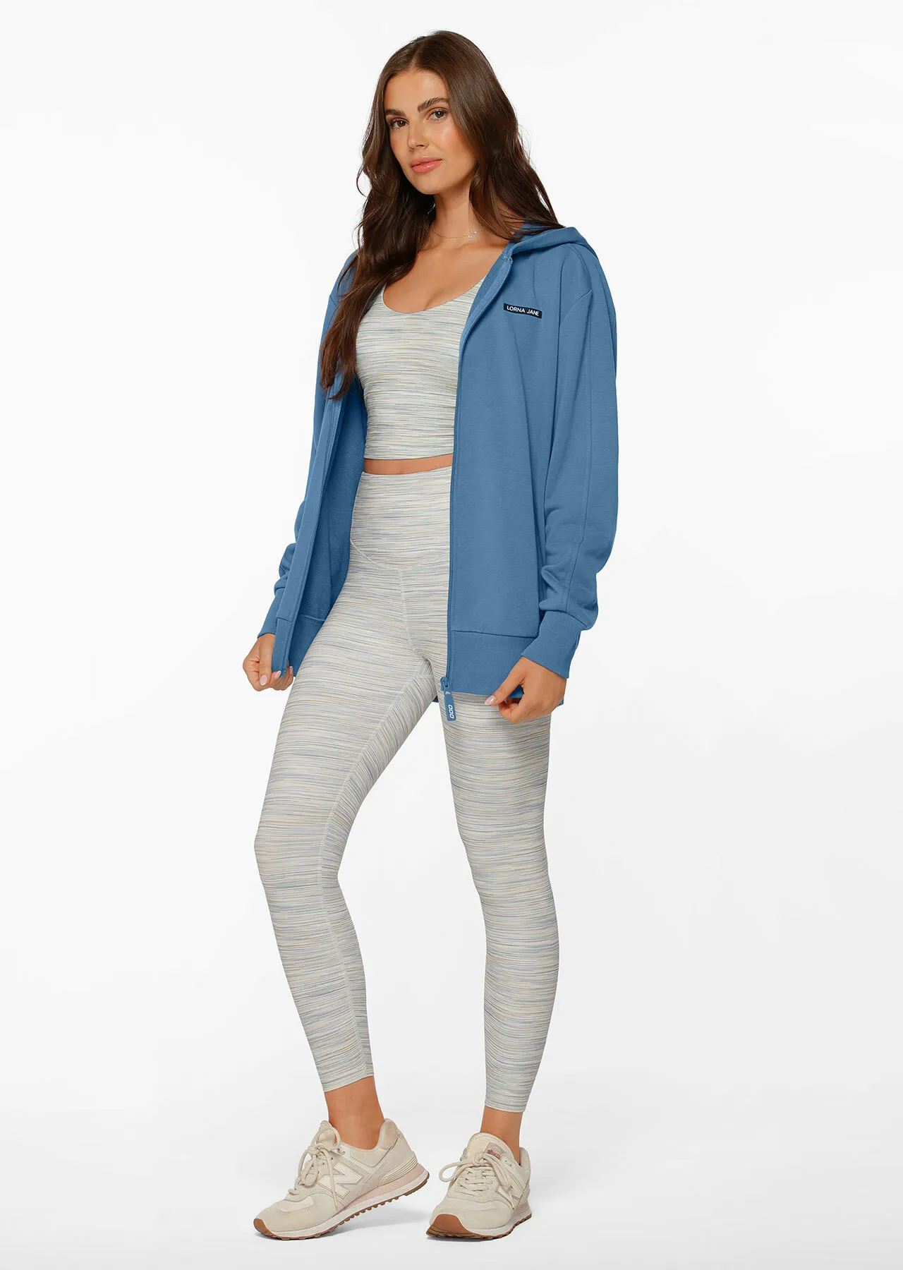 LJ Athletic Terry Zip Thru Hoodie | Blue | Jackets, Hoodies and Sweats | Lorna Jane Australia