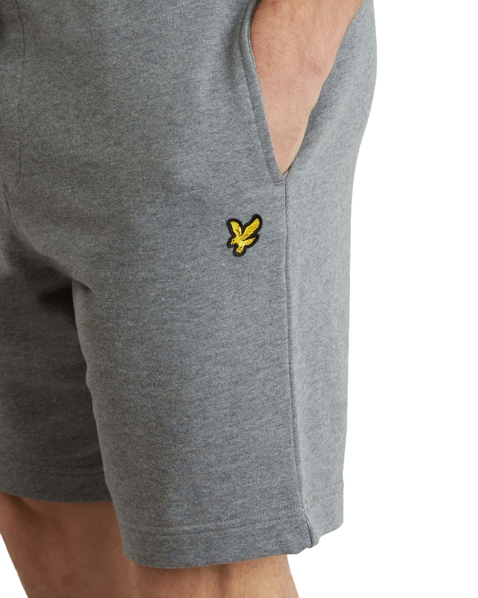 Lyle & Scott Plain Jog Sweat Shorts Mid Grey Marl