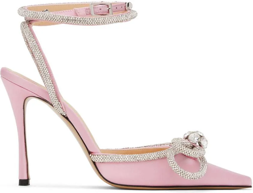 MACH & MACH Pink Double Bow 110 Heels