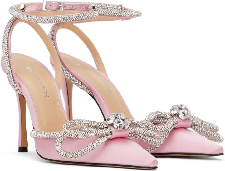 MACH & MACH Pink Double Bow 110 Heels