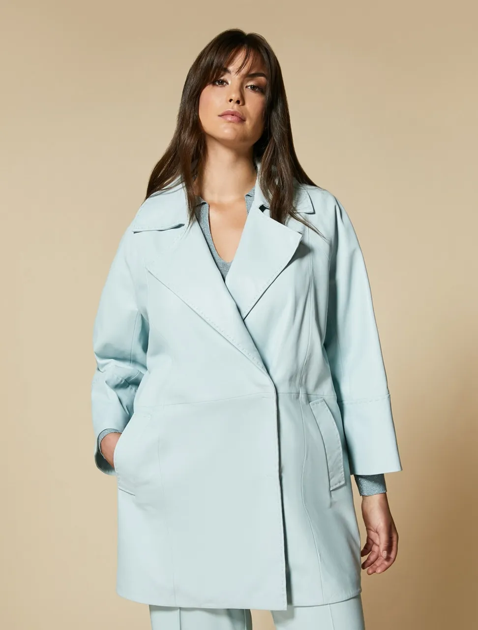 MARINA RINALDI Nappa leather duster coat 
                         
                     
                