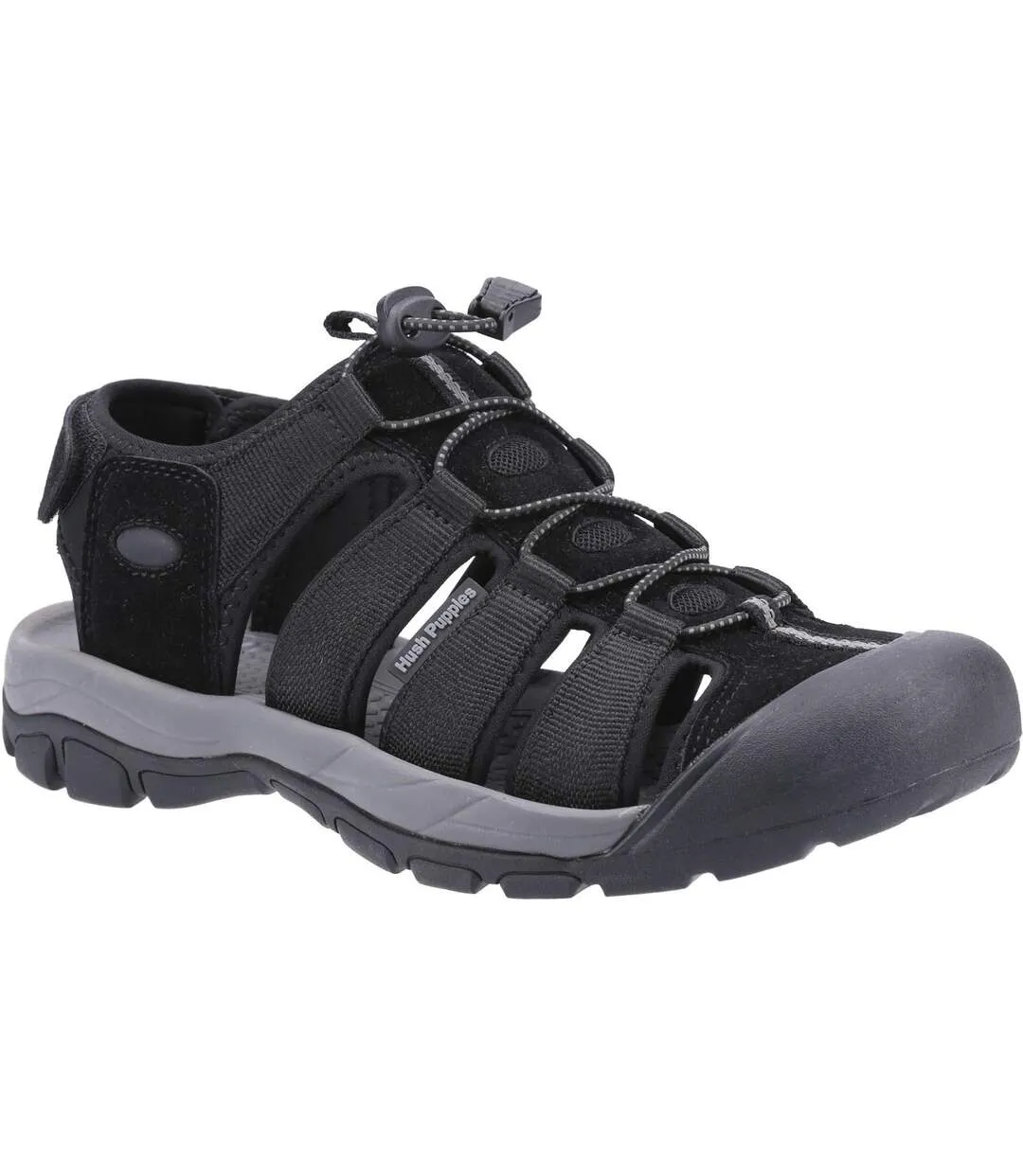 Mens peru sandals black Hush Puppies