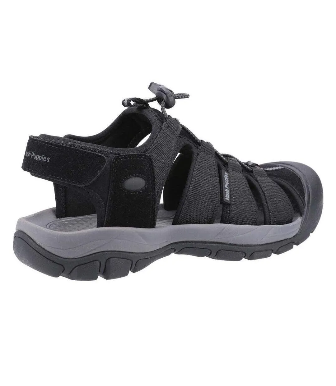 Mens peru sandals black Hush Puppies