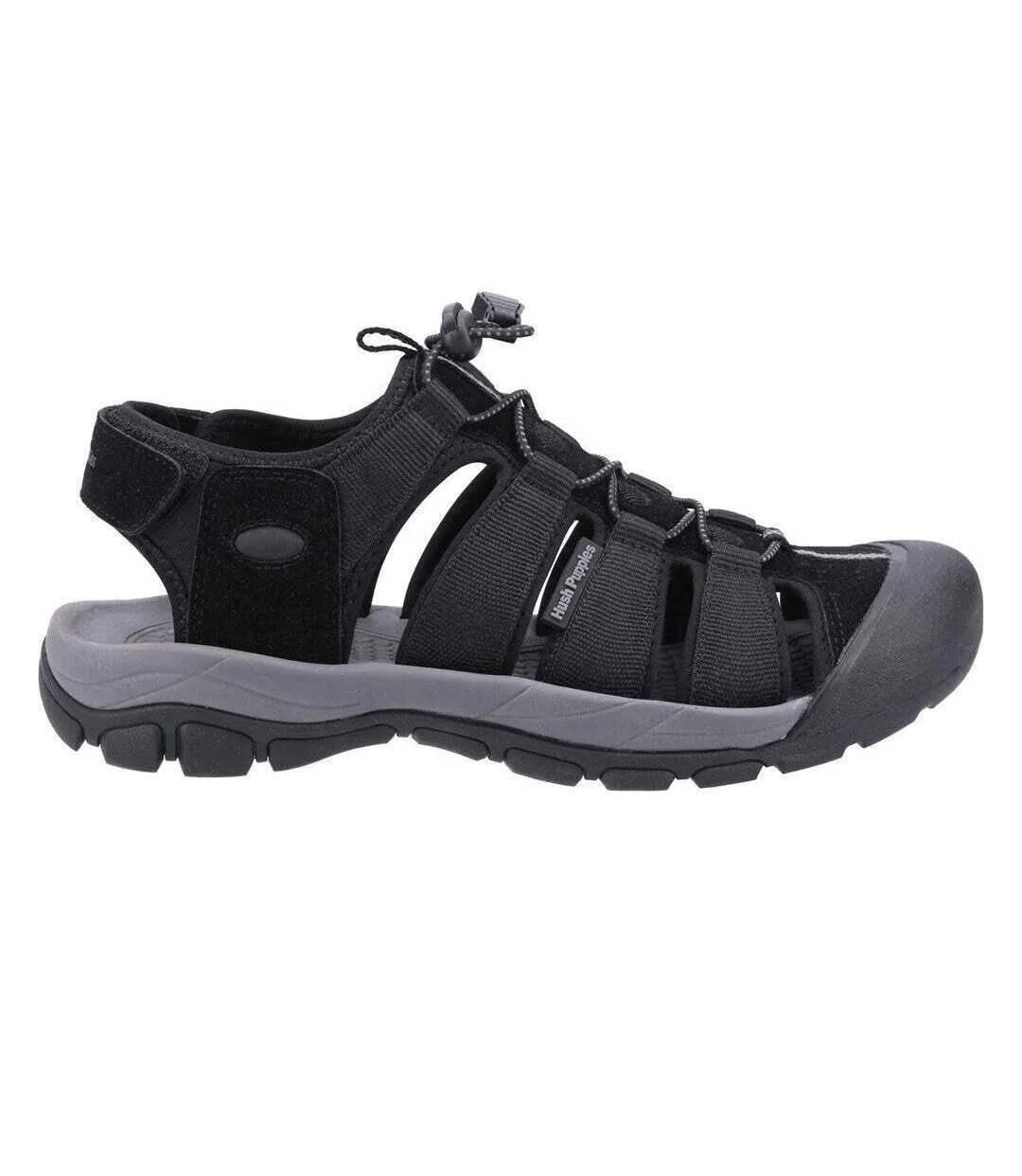 Mens peru sandals black Hush Puppies