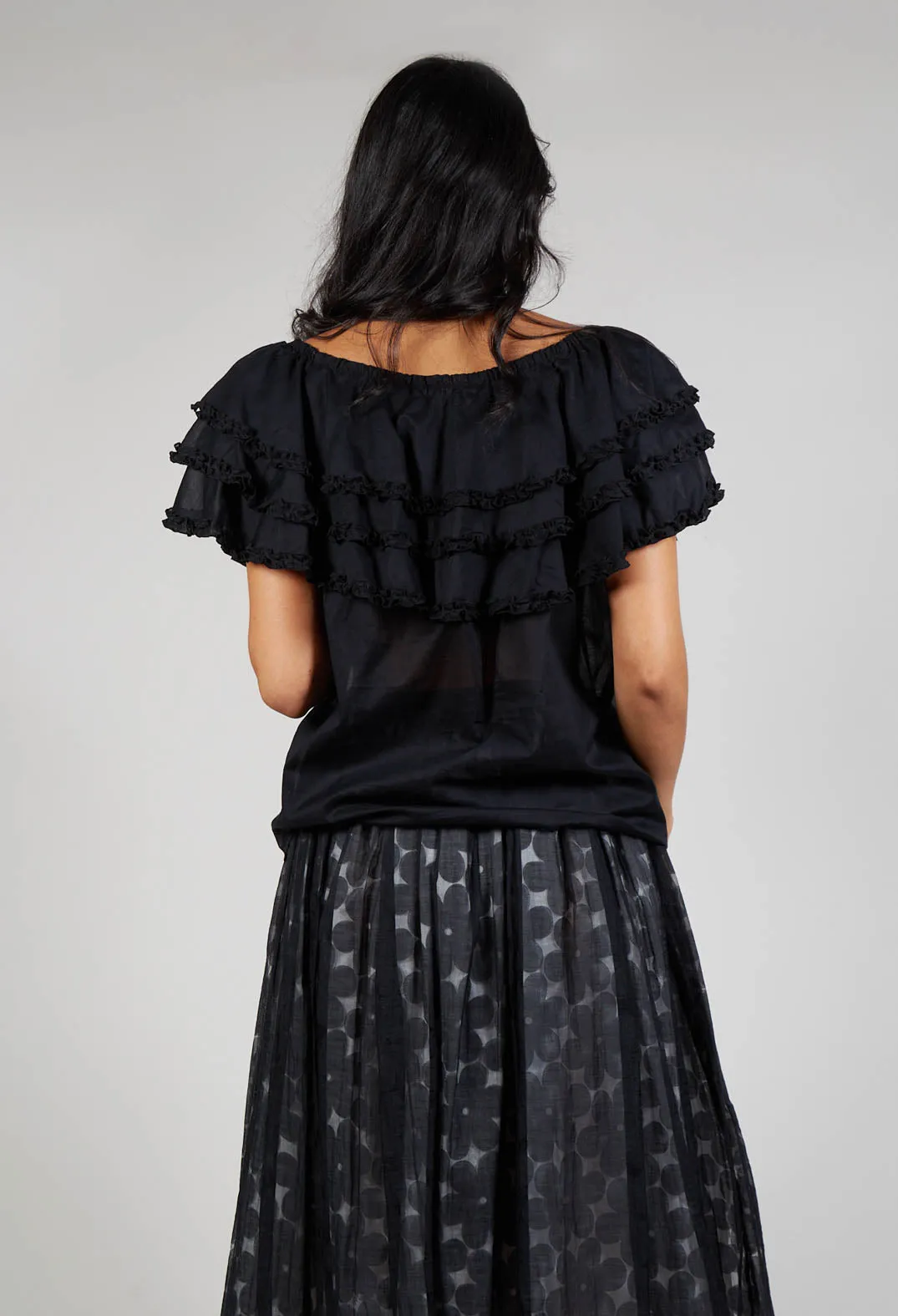 Milk Maid Blouse in Black