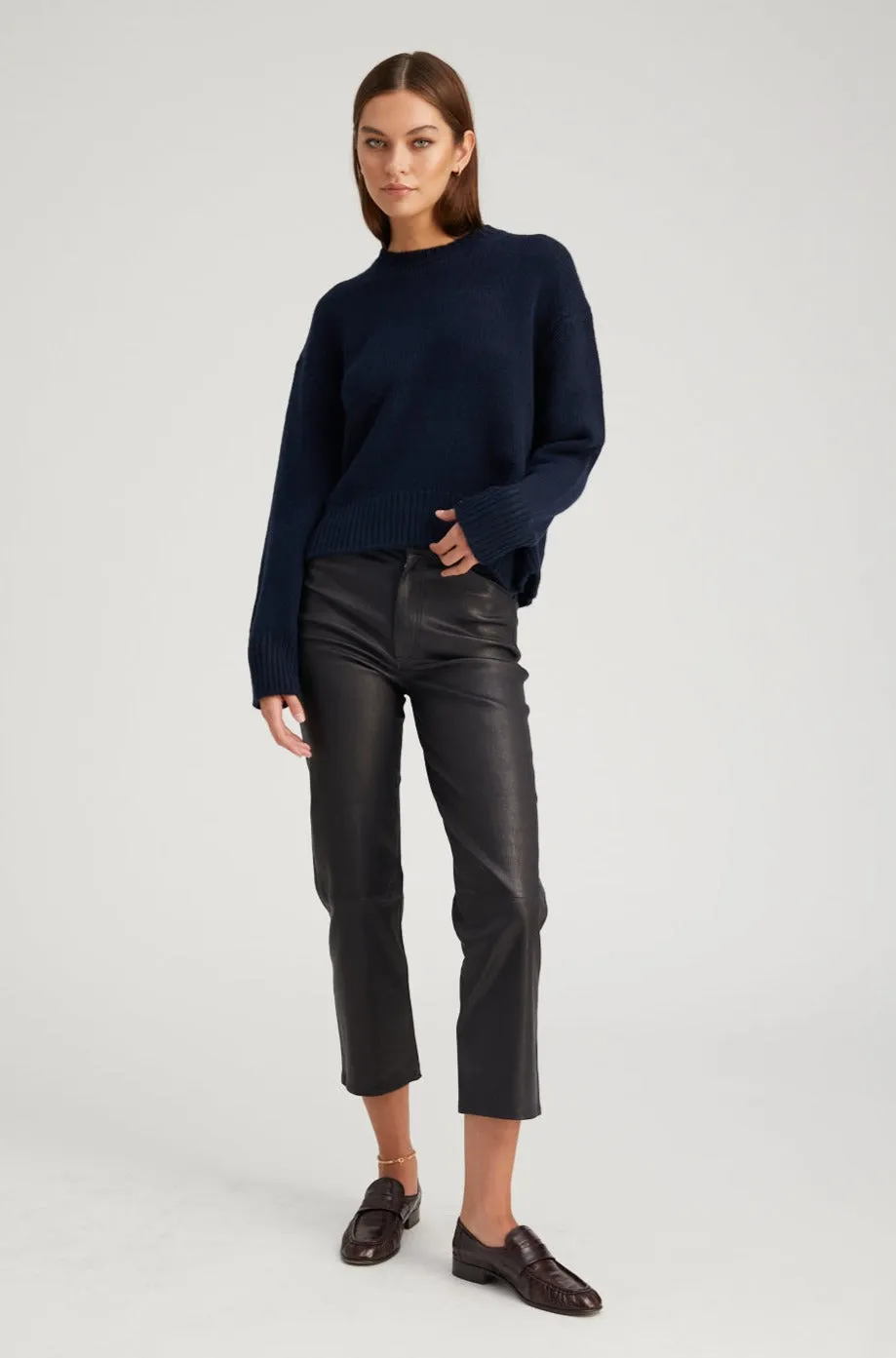 Navy Heavy Cashmere Sweater