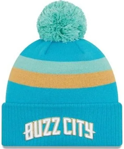 New Era Men's NBA Charlotte Hornets 2023/24 City Edition Cuffed Pom Knit Hat