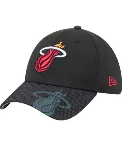 New Era Men's NBA Miami Heat Sport Night 39THIRTY Flex Hat